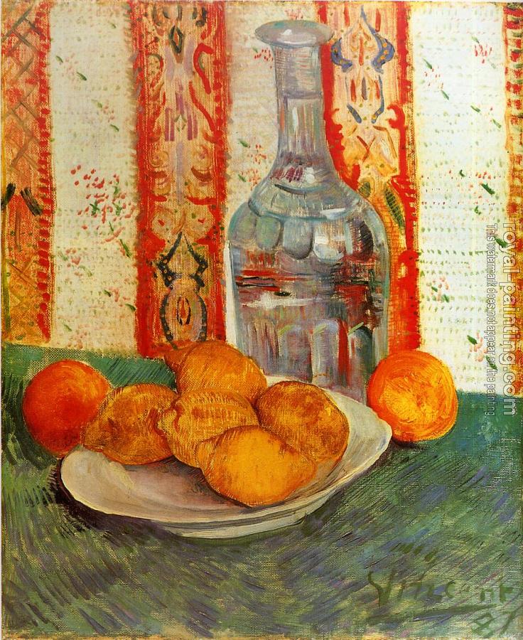 Vincent Van Gogh : Still Life with Decanter and Lemons on a Plate